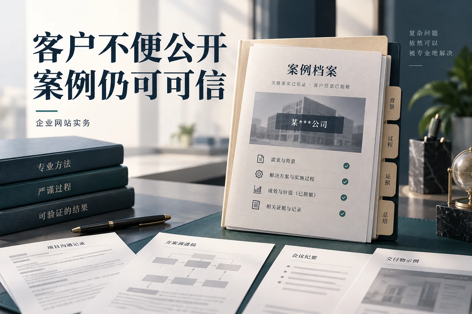 客户名称不能公开,企业网站怎样写出可信的脱敏案例,企业网站实务概念配图
