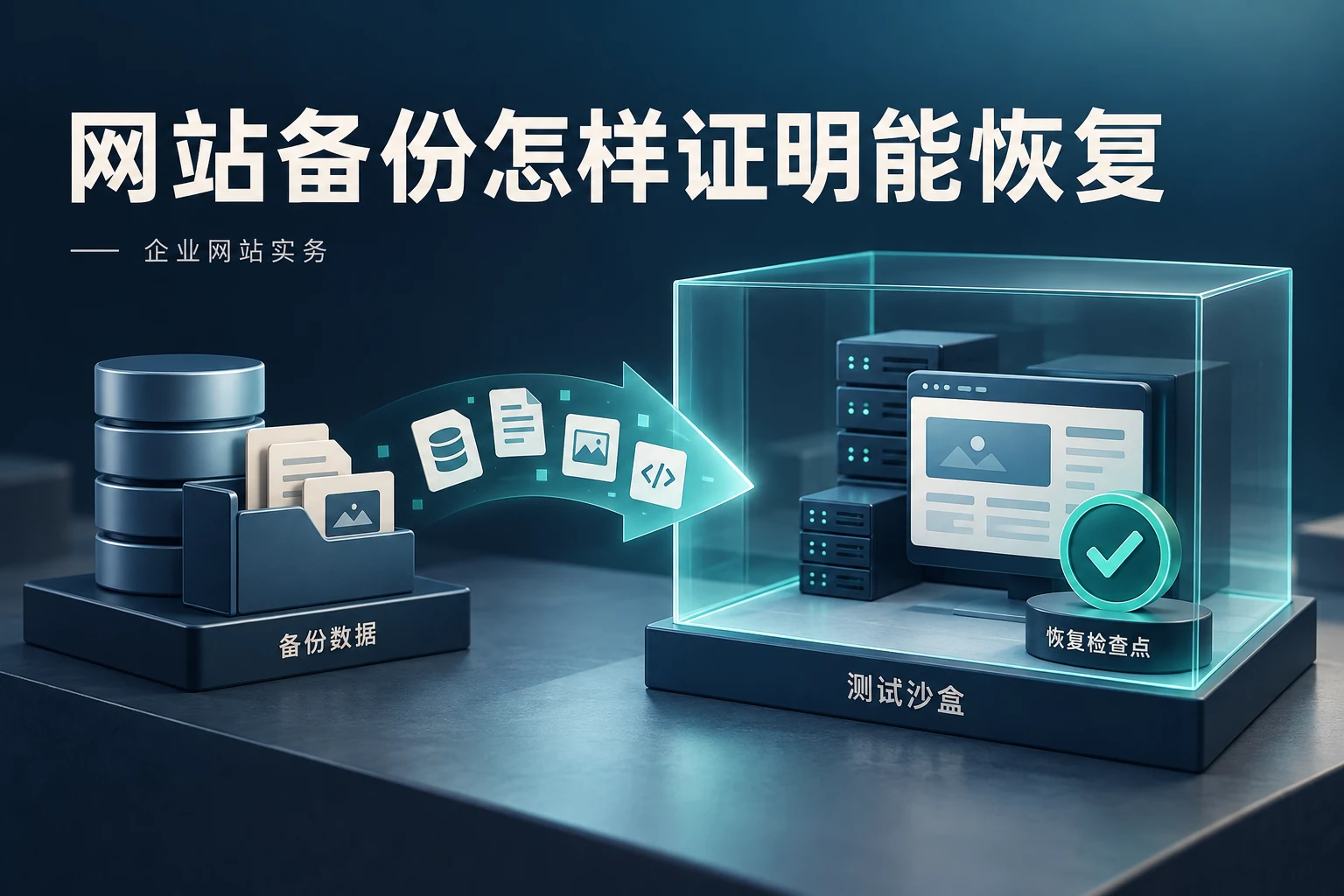 网站有备份就能放心吗，企业网站实务概念配图