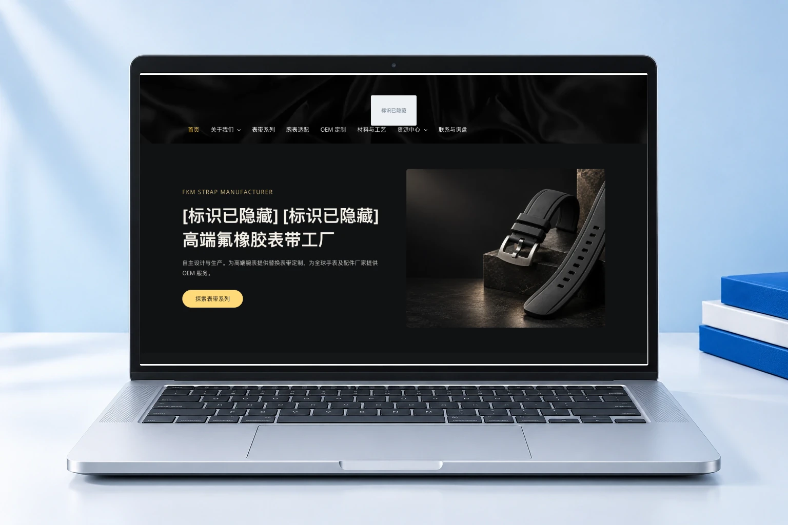 高端FKM表带工厂网站改版案例:从产品展示到B2B双场景询盘配图
