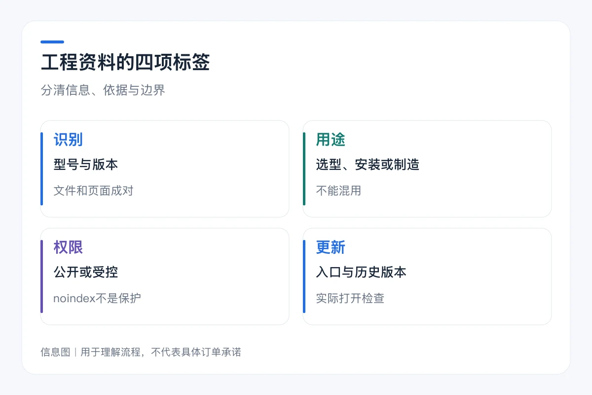 工程资料的四项标签要点对照:识别、用途、权限、更新