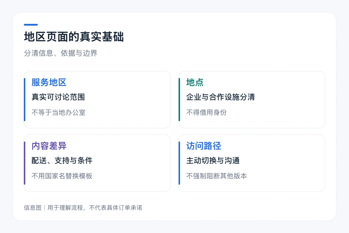 地区页面的真实基础要点对照:服务地区、地点、内容差异、访问路径