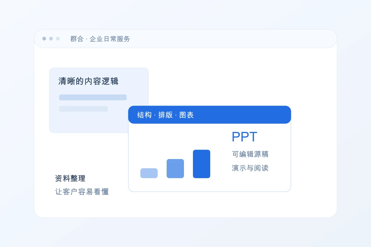 PPT排版与设计原创服务示意