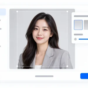 AI 商务照相馆｜单人商务照渲染服务示意图