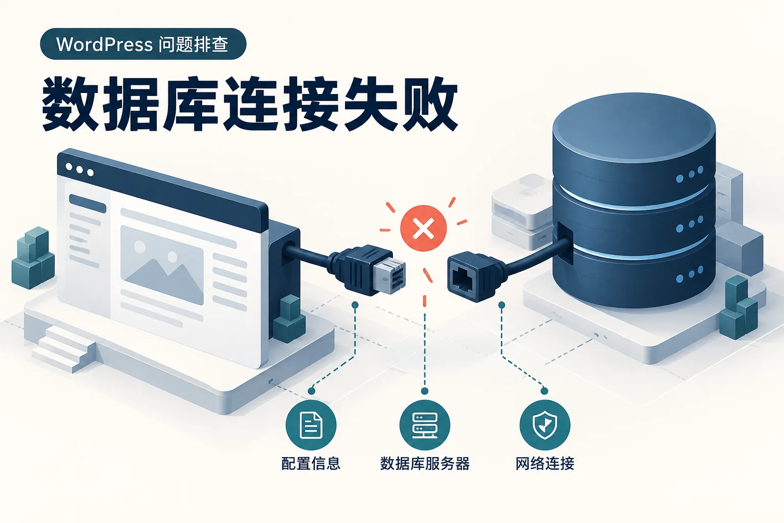 数据库连接失败排查示意图