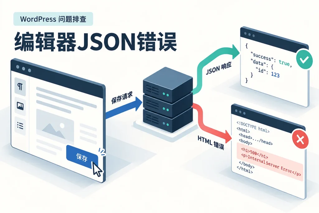 WordPress更新失败：不是有效JSON响应，如何定位原因？配图