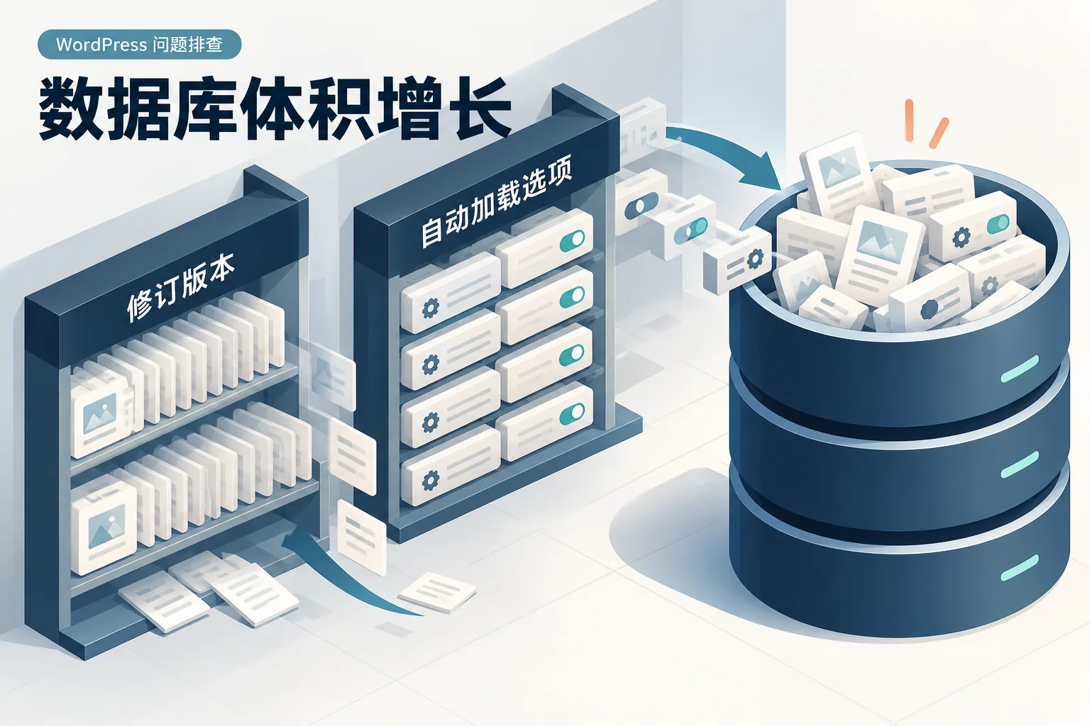 数据库体积增长示意图