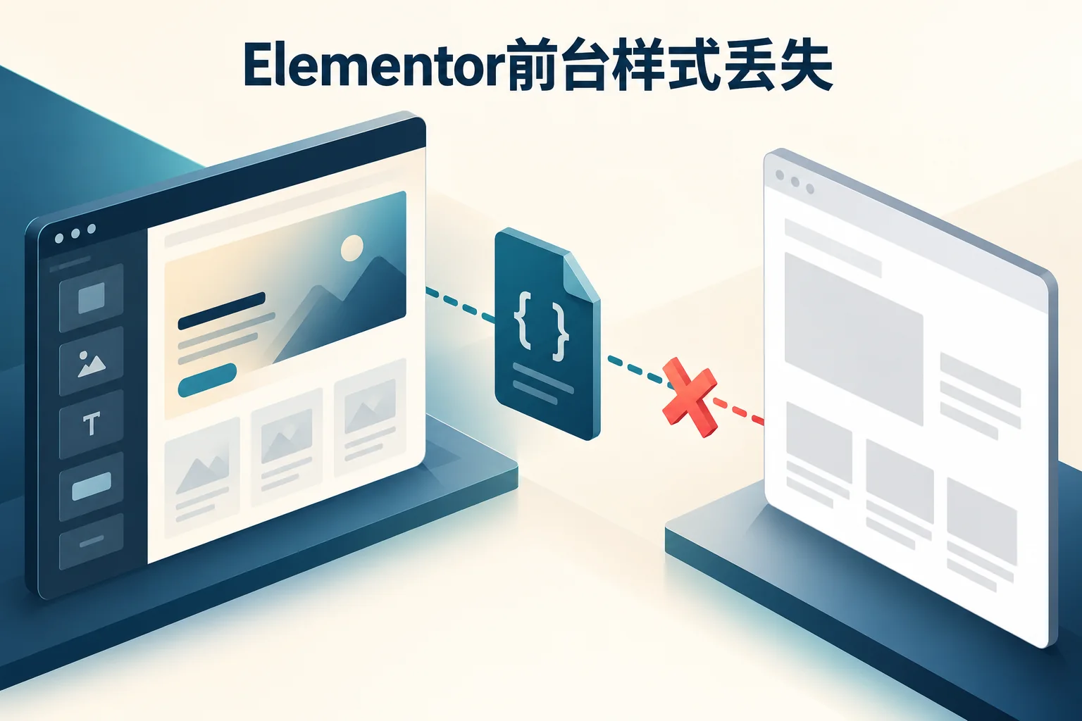 Elementor前台样式丢失示意图