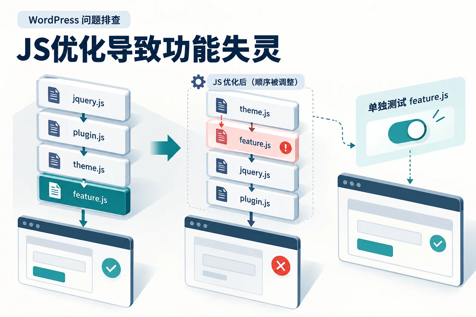 JS优化导致功能失灵示意图