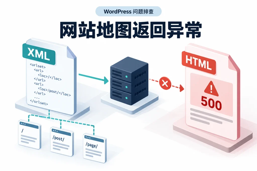 WordPress网站地图返回404或HTML，应该怎样修复？配图