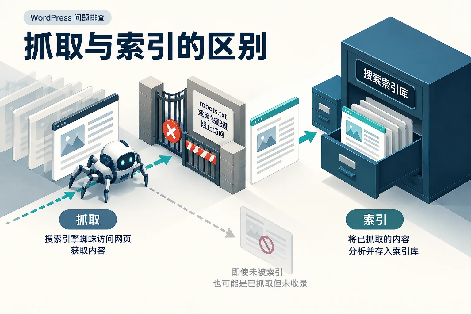 抓取与索引的区别示意图