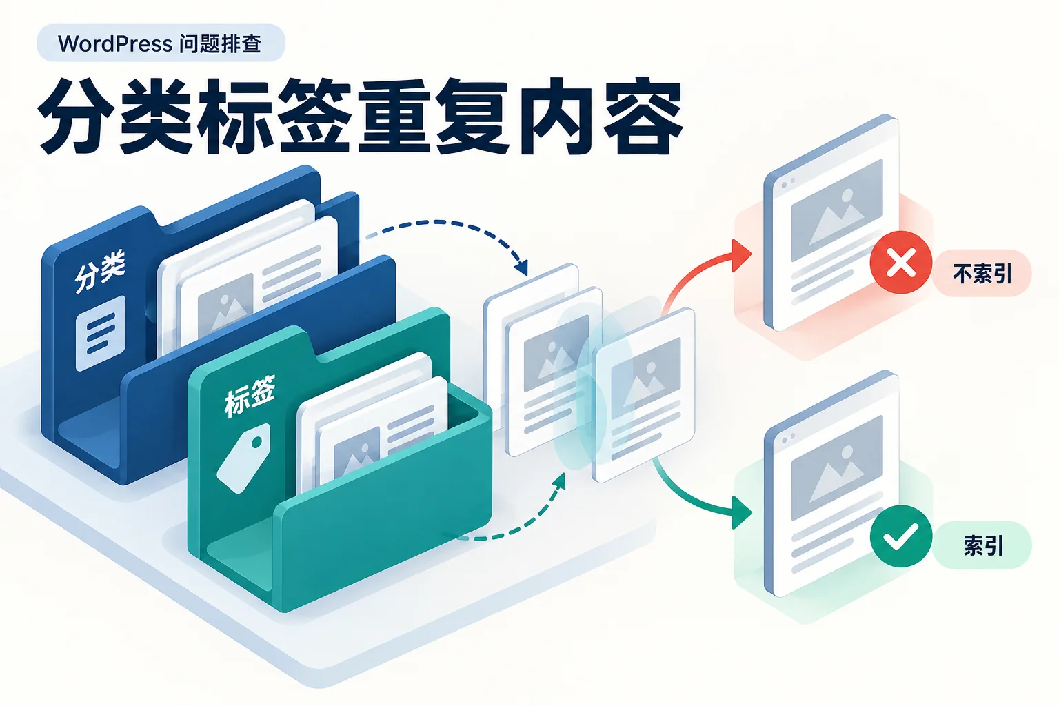 分类标签重复内容示意图