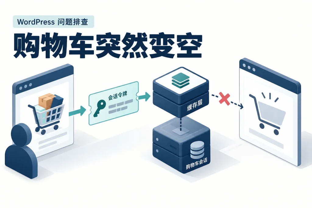WooCommerce加入购物车后变空，怎样排查会话与缓存？配图